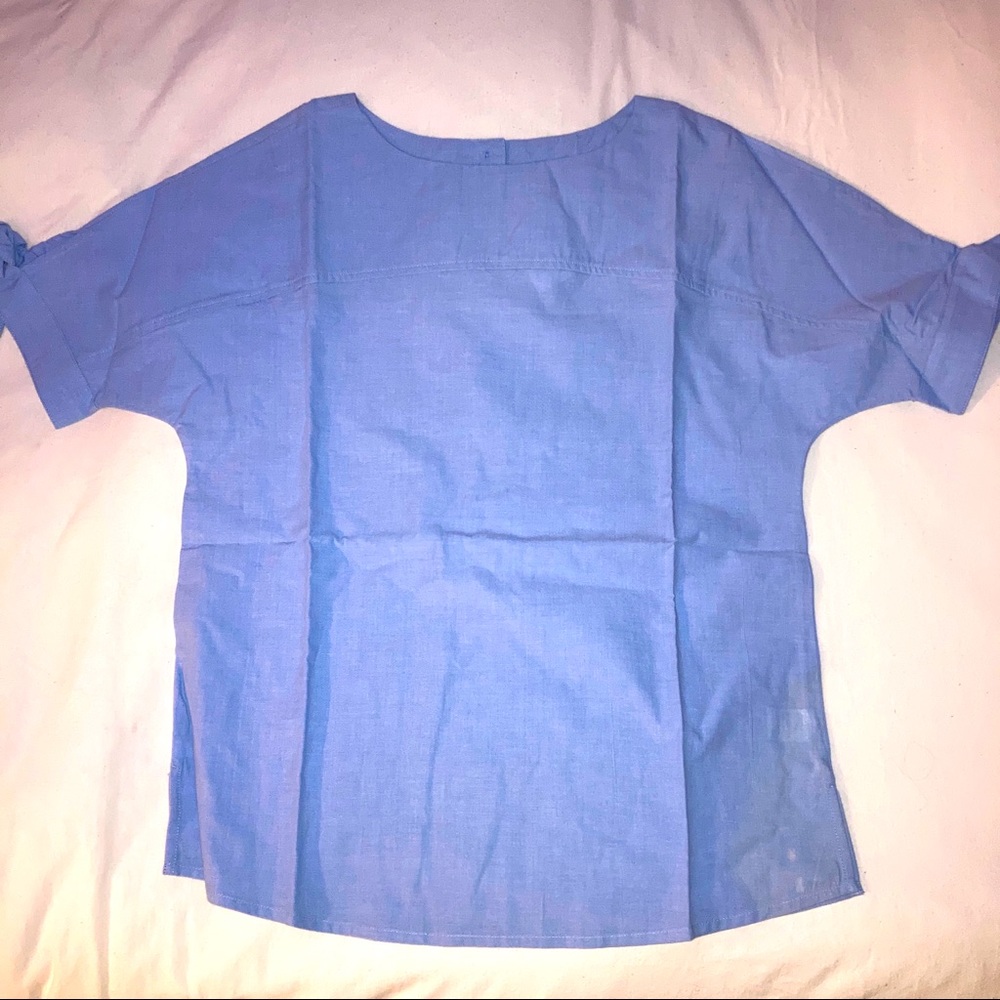 NEW Appleseed’s Cotton Chambray Tie-Sleeve Tunic